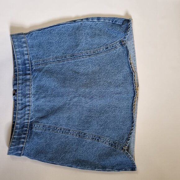 PacSun Light Wash Denim Mini Skirt with Exposed Back Zipper Size 27 - Picture 2 of 6